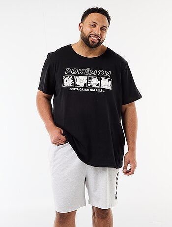 Conjunto de pijama corto de camiseta + pantalón corto 'Pikachu' 'Pokémon' - 2 piezas