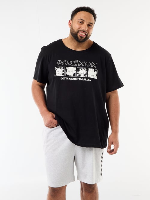 Conjunto de pijama corto de camiseta + pantalón corto 'Pikachu' 'Pokémon' - 2 piezas - Kiabi