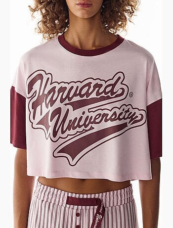 Conjunto de pijama corto de manga corta harvard graffiti estampado penti