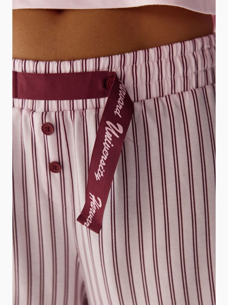 Conjunto de pijama corto de manga corta harvard graffiti estampado penti Rojo burdeos - Kiabi