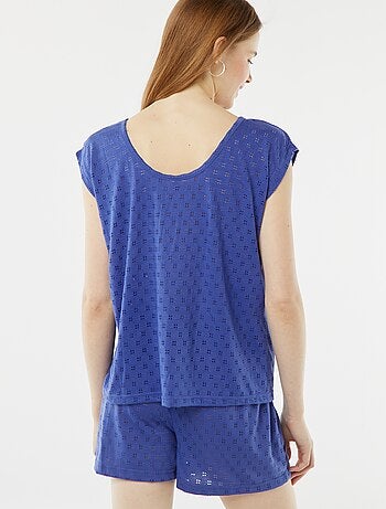 Conjunto de pijama corto de punto short + camiseta - 2 piezas