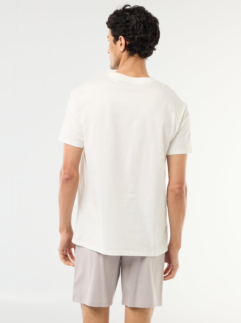 Conjunto de pijama corto 'El Rey León' - 2 piezas Blanco - Kiabi