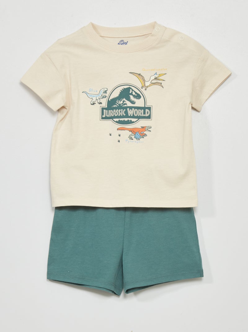 Conjunto de pijama corto 'Jurassic World' - 2 piezas BLANCO - Kiabi