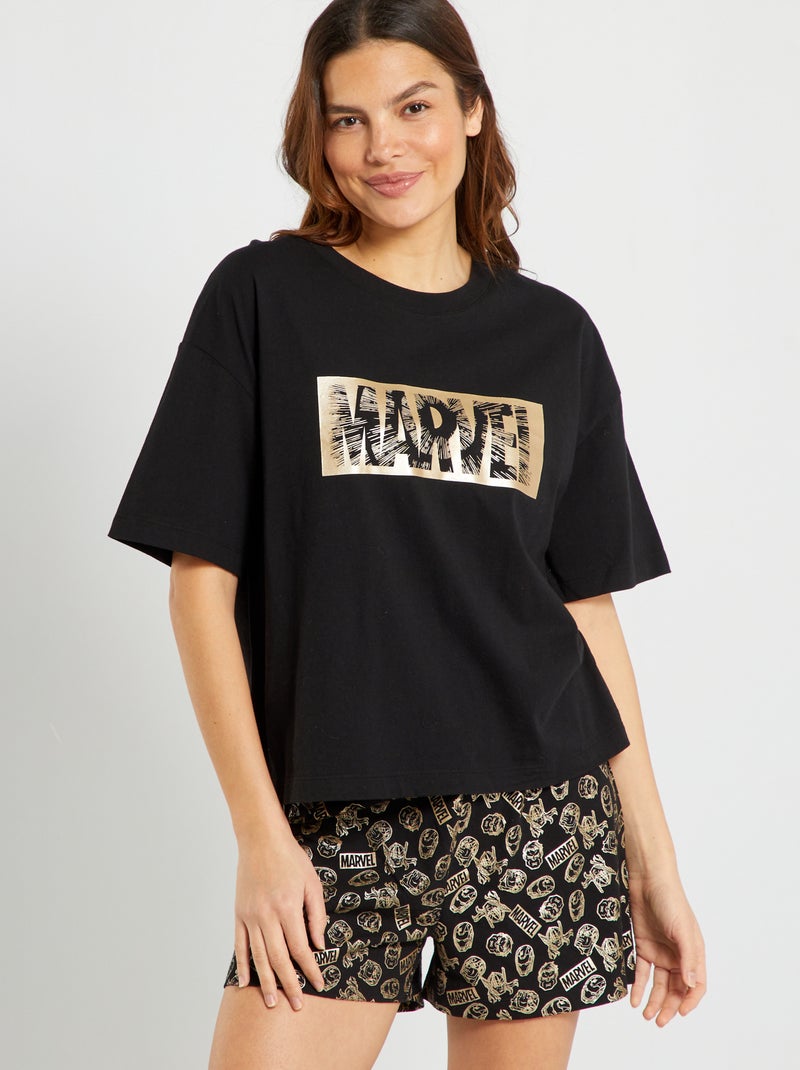 Conjunto de pijama corto 'Marvel' - 2 piezas NEGRO - Kiabi