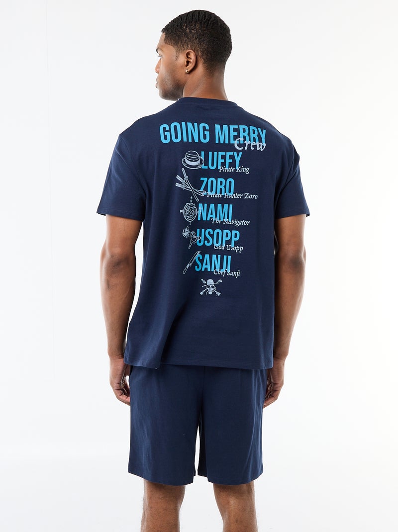 Conjunto de pijama corto 'One piece' - 2 piezas Azul - Kiabi