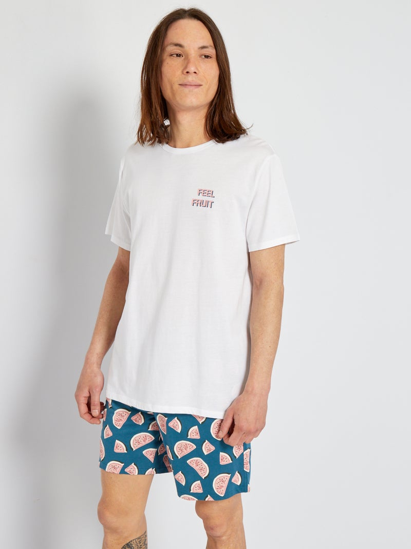Conjunto de pijama corto 'sandía' AZUL - Kiabi