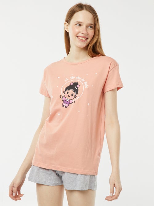 Conjunto de pijama corto + short - 2 piezas - Kiabi