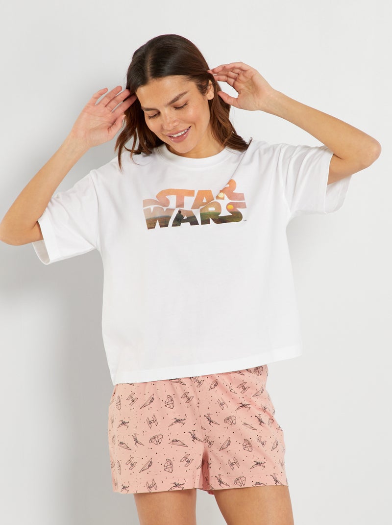 Conjunto de pijama corto 'Star Wars' - 2 piezas BLANCO - Kiabi