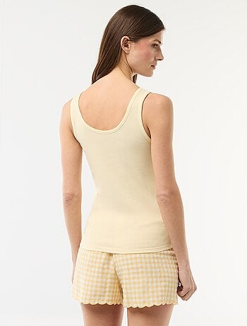 Conjunto de pijama corto vichy - 2 piezas