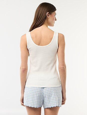 Conjunto de pijama corto vichy - 2 piezas