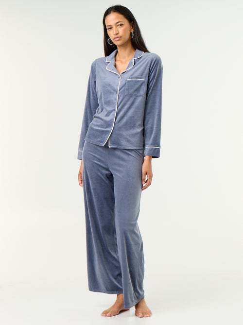 Conjunto de pijama de 2 piezas - Camisa + pantalón - Kiabi Conjunto de pijama de 2 piezas - Camisa + pantalón - Kiabi