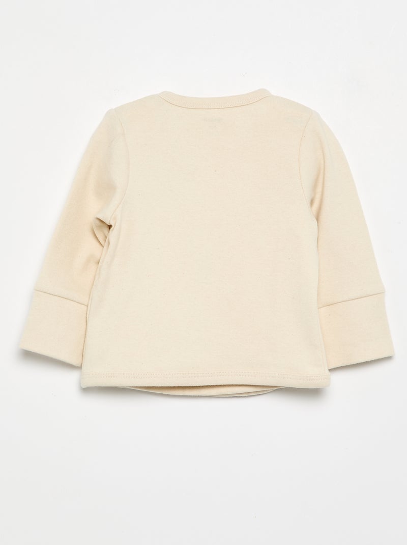 Conjunto de pijama de 2 piezas - colección fácil de poner Beige - Kiabi