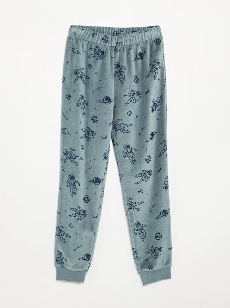 Conjunto de pijama de 2 piezas - Sudadera + pantalón Azul - Kiabi