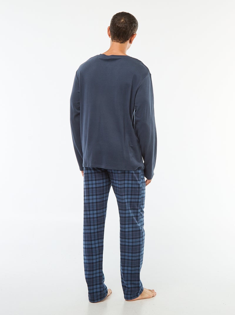 Conjunto de pijama de 2 piezas camiseta + pantalón - 2 piezas Azul - Kiabi