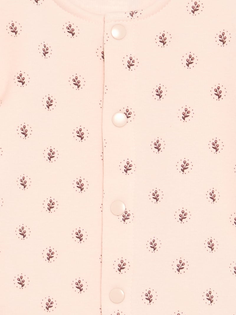 Conjunto de pijama de 2 piezas con pies - 2 piezas Rosa - Kiabi