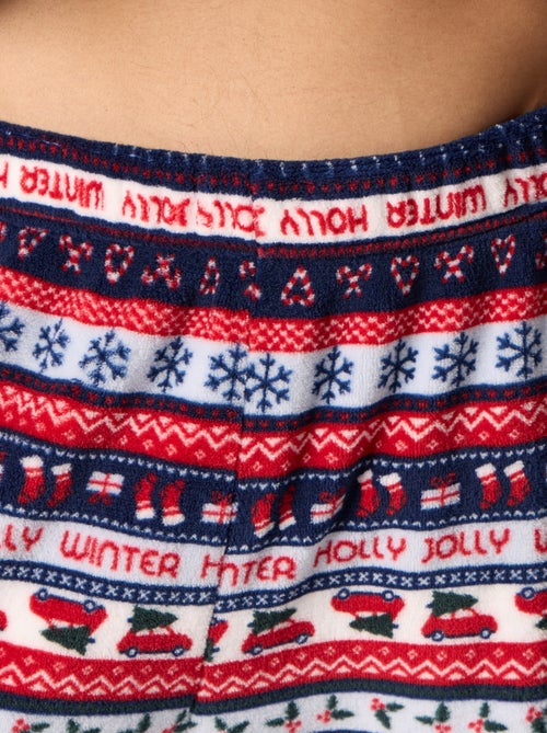 Conjunto de pijama de 2 piezas de tejido polar con estampado jacquard de Navidad - Kiabi