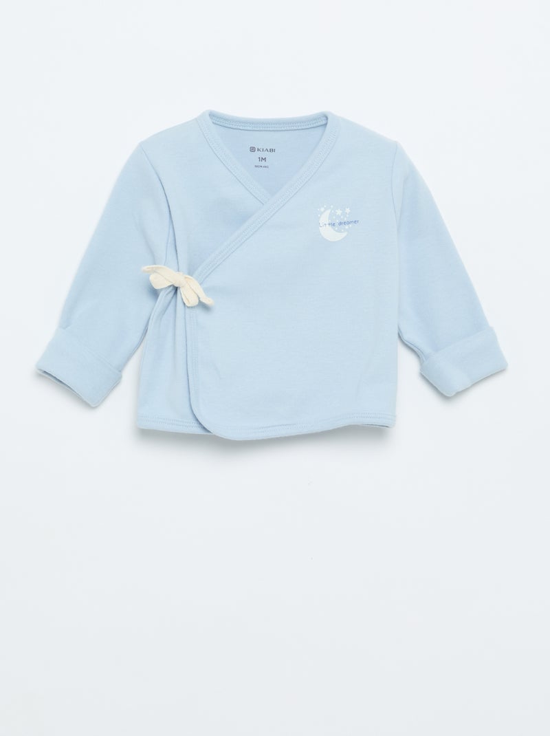 Conjunto de pijama de algodón - 2 piezas Azul - Kiabi