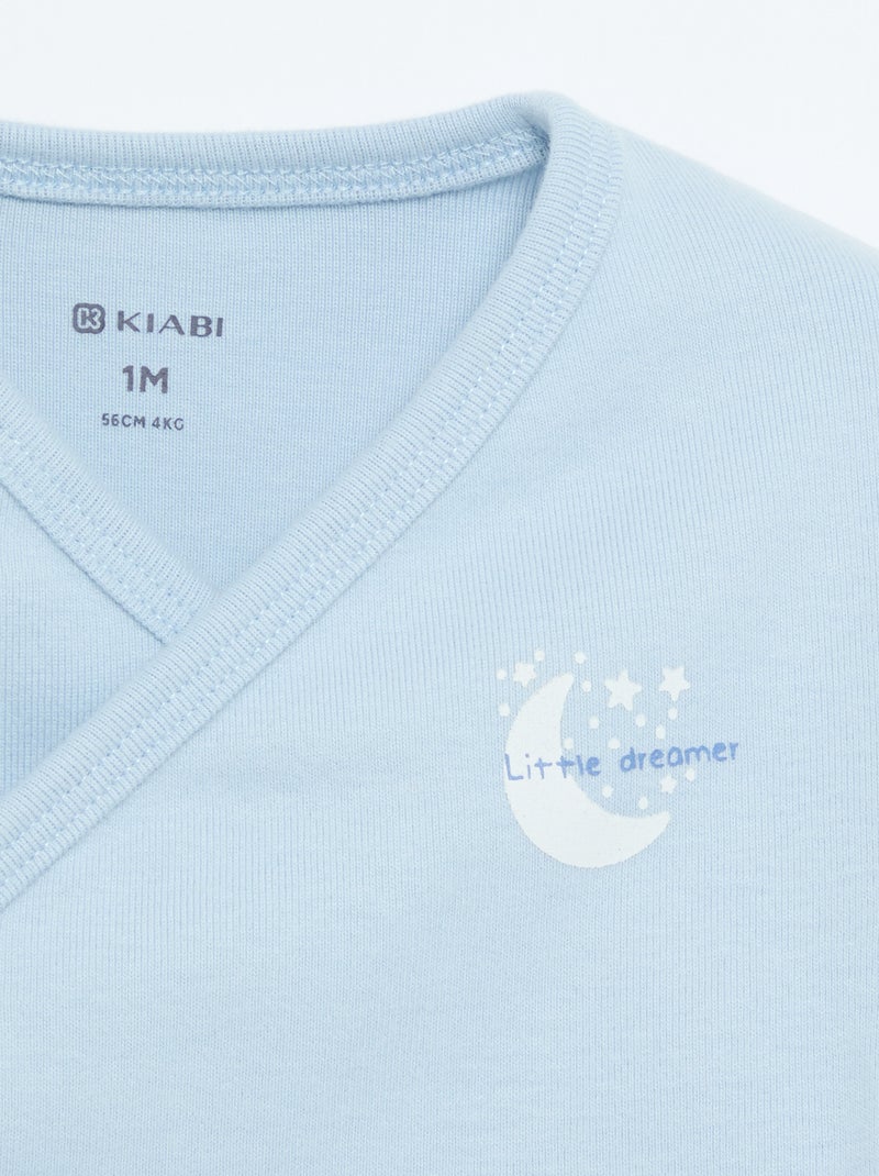 Conjunto de pijama de algodón - 2 piezas Azul - Kiabi