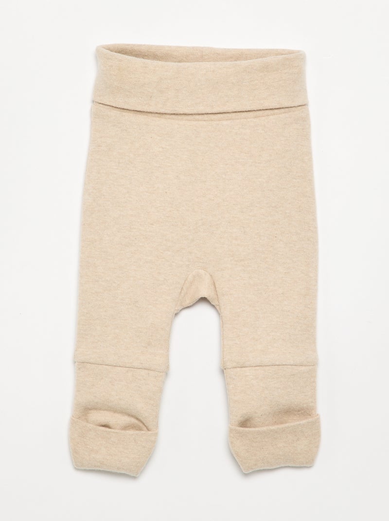 Conjunto de pijama de algodón - 2 piezas Beige - Kiabi