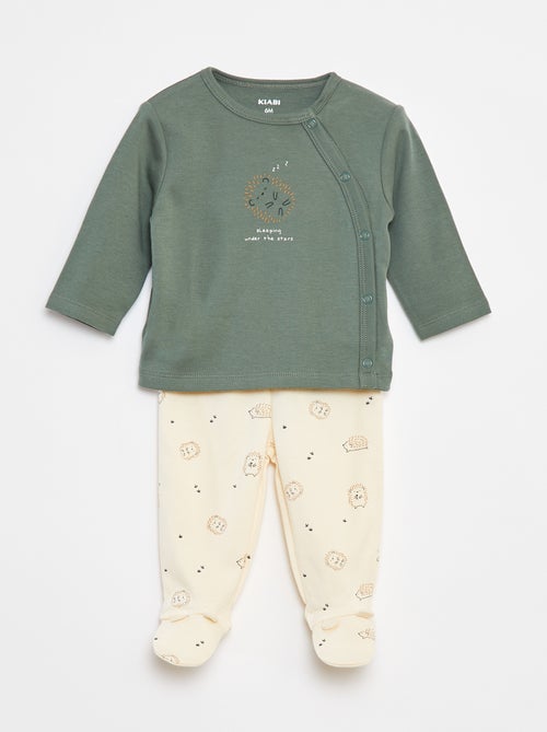 Conjunto de pijama de algodón - 2 piezas - Kiabi