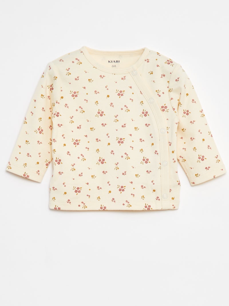 Conjunto de pijama de algodón - 2 piezas Blanco - Kiabi