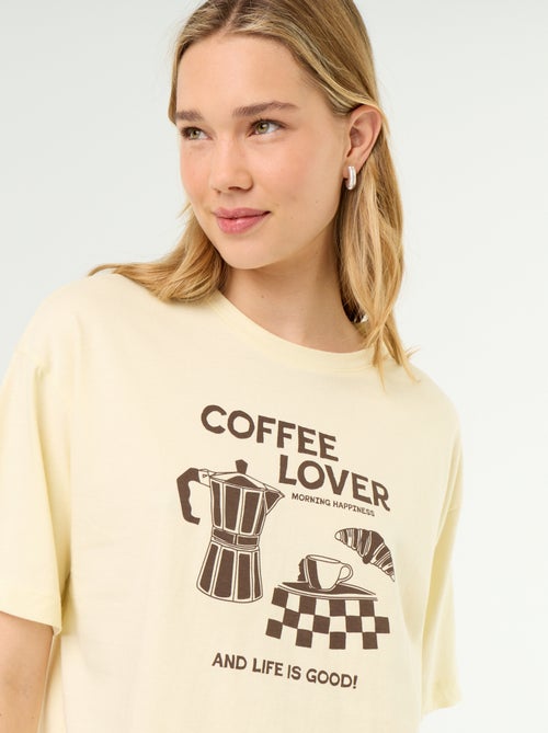 Conjunto de pijama de algodón - Camiseta + pantalón - Kiabi