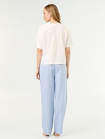 Conjunto de pijama de algodón - Camiseta + pantalón