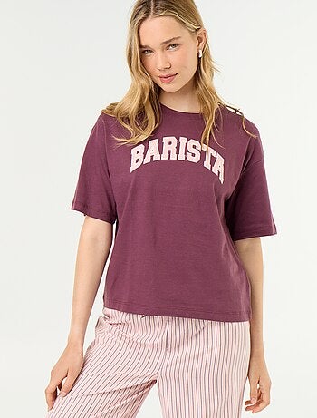 Conjunto de pijama de algodón - Camiseta + pantalón