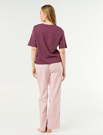Conjunto de pijama de algodón - Camiseta + pantalón