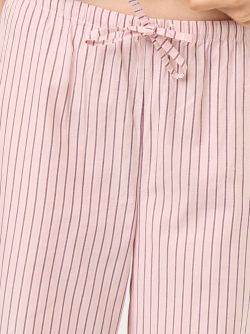 Conjunto de pijama de algodón - Camiseta + pantalón - Kiabi Conjunto de pijama de algodón - Camiseta + pantalón - Kiabi