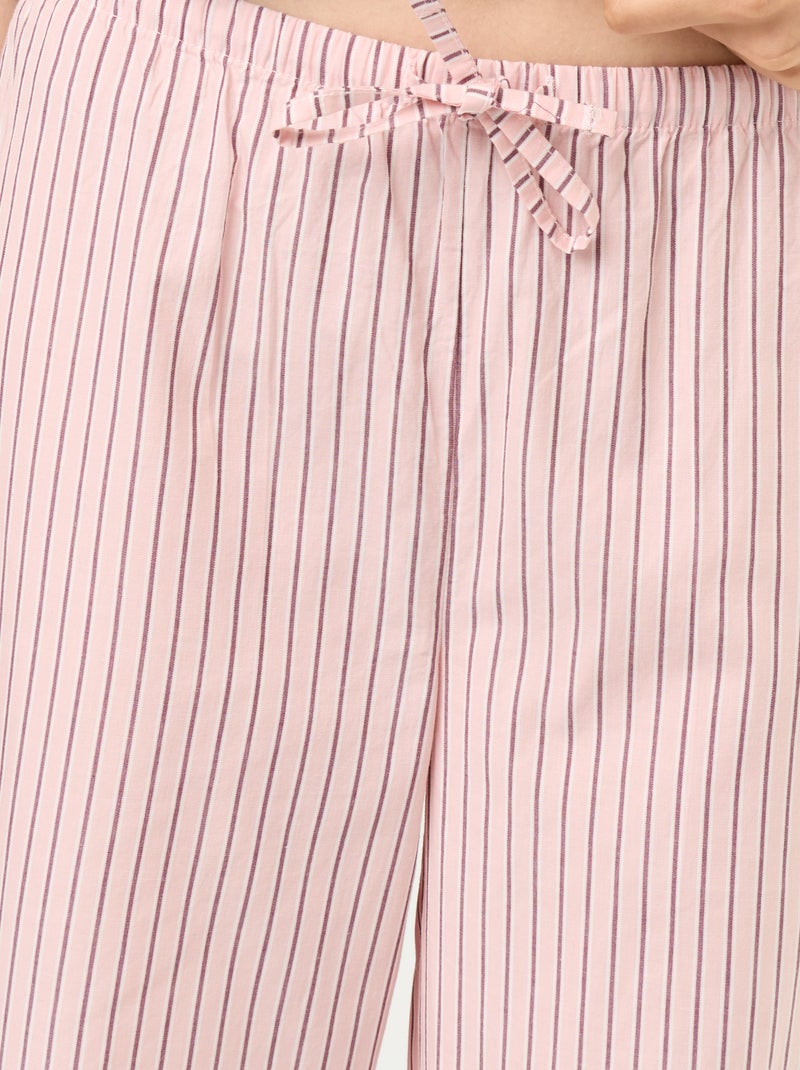 Conjunto de pijama de algodón - Camiseta + pantalón Azul - Kiabi