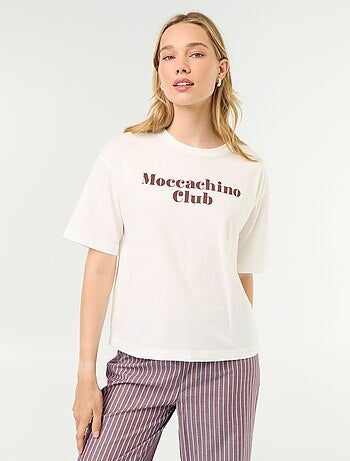 Conjunto de pijama de algodón - Camiseta + pantalón