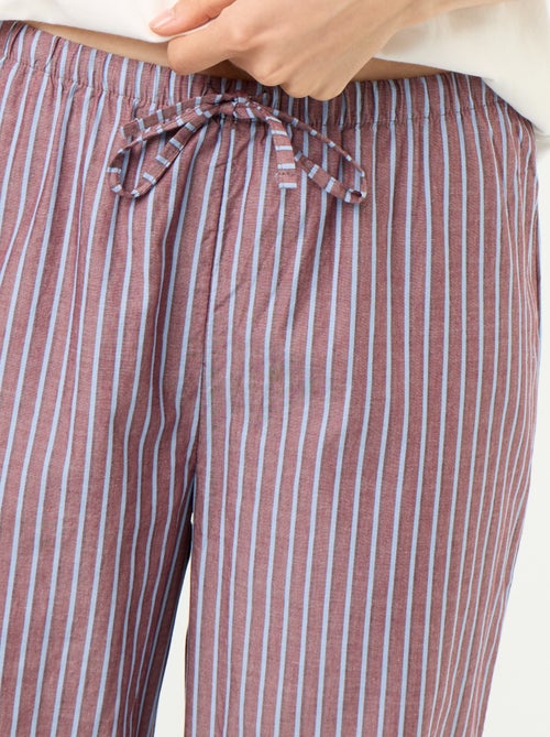 Conjunto de pijama de algodón - Camiseta + pantalón - Kiabi Conjunto de pijama de algodón - Camiseta + pantalón - Kiabi