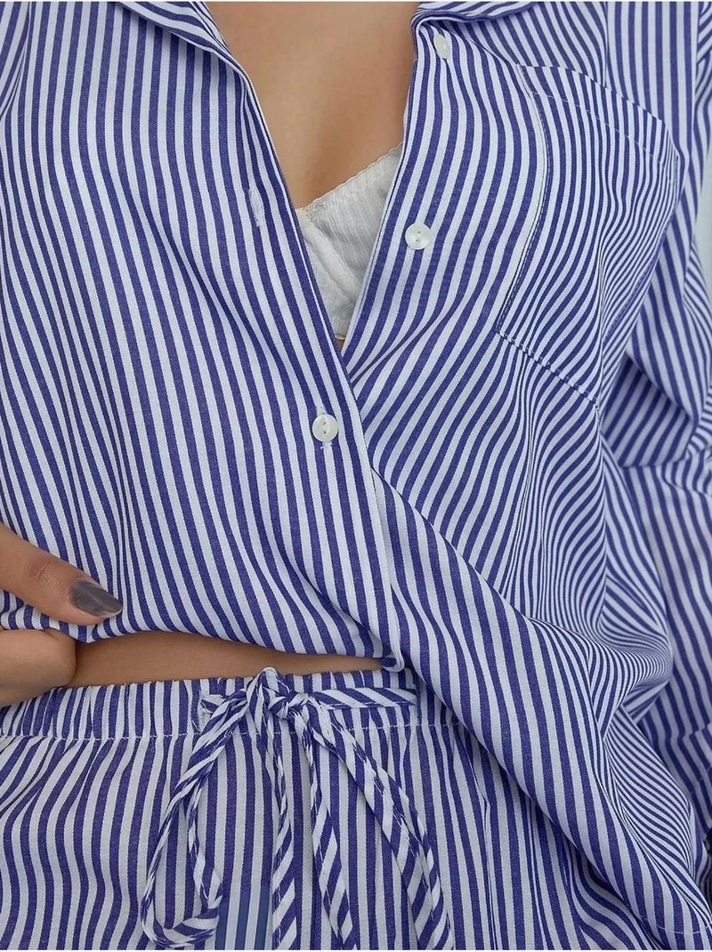 Conjunto de pijama de algodón a rayas hiccup Azul cielo - Kiabi