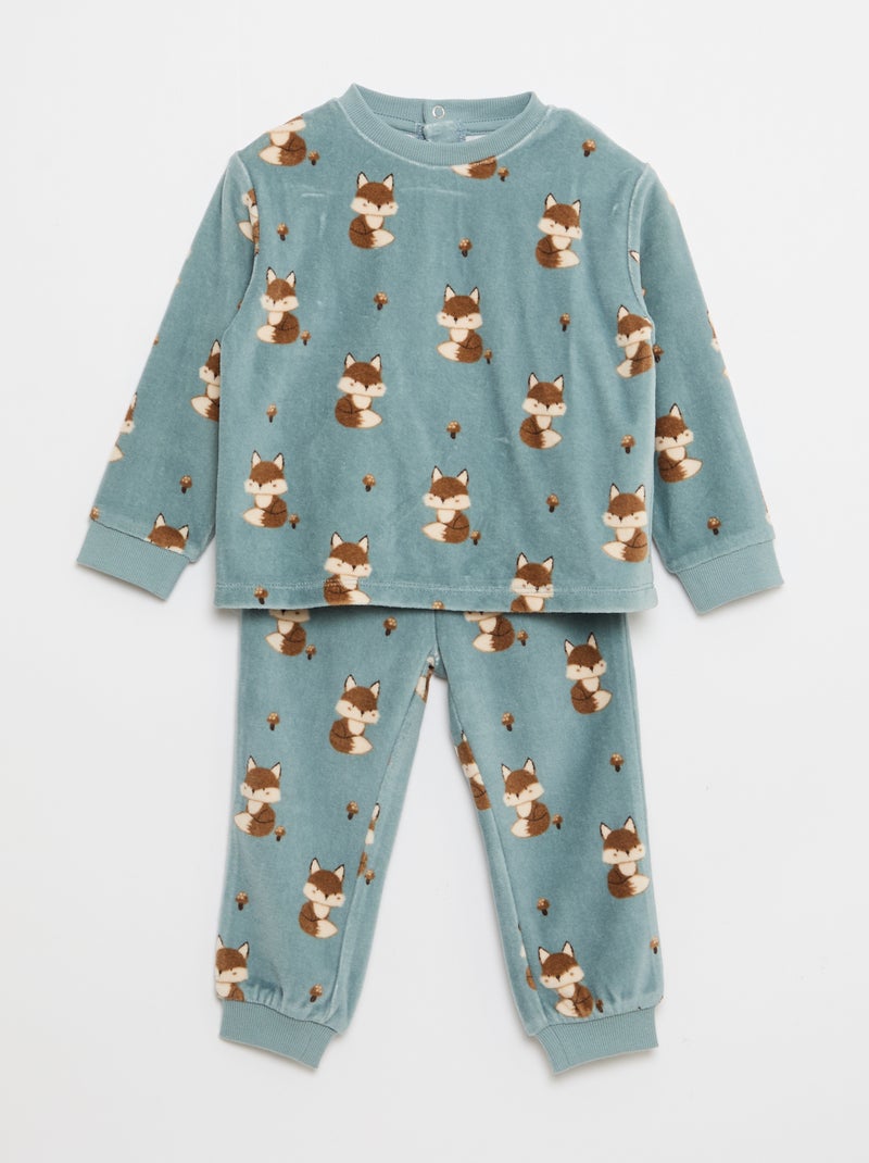 Conjunto de pijama de algodón Azul - Kiabi