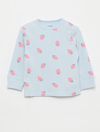 Conjunto de pijama de algodón de canalé - 2 piezas