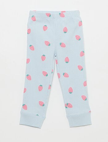 Conjunto de pijama de algodón de canalé - 2 piezas