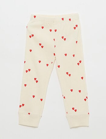 Conjunto de pijama de algodón de canalé - 2 piezas