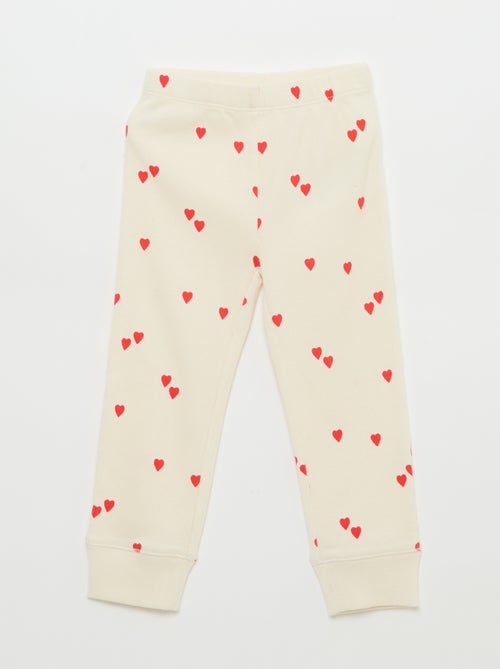 Conjunto de pijama de algodón de canalé - 2 piezas - Kiabi