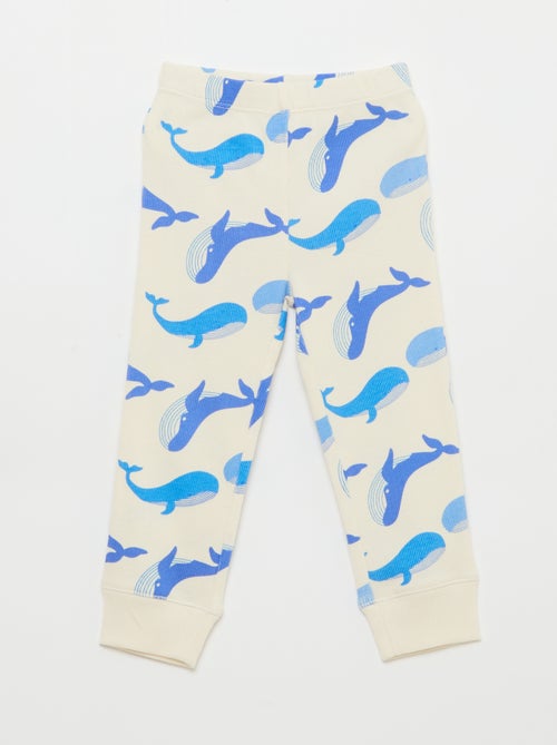 Conjunto de pijama de algodón de canalé - 2 piezas - Kiabi