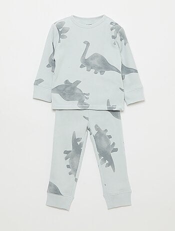 Conjunto de pijama de algodón de canalé - 2 piezas