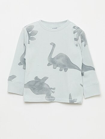 Conjunto de pijama de algodón de canalé - 2 piezas