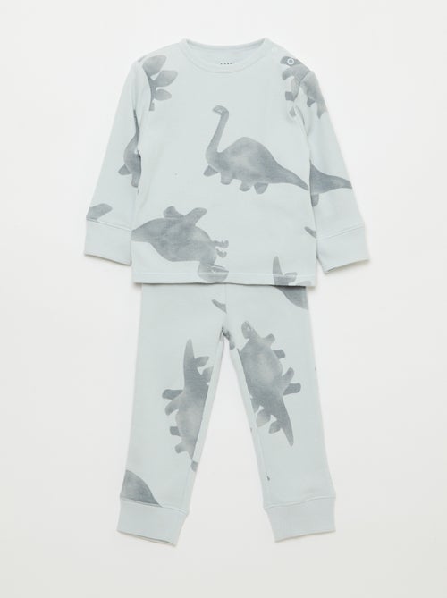 Conjunto de pijama de algodón de canalé - 2 piezas - Kiabi