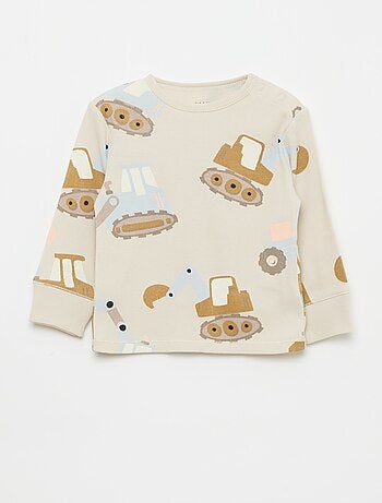 Conjunto de pijama de algodón de canalé - 2 piezas