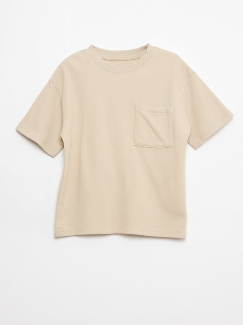 Conjunto de pijama de algodón liso - Kiabi