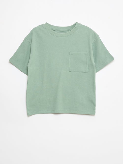 Conjunto de pijama de algodón liso - Kiabi