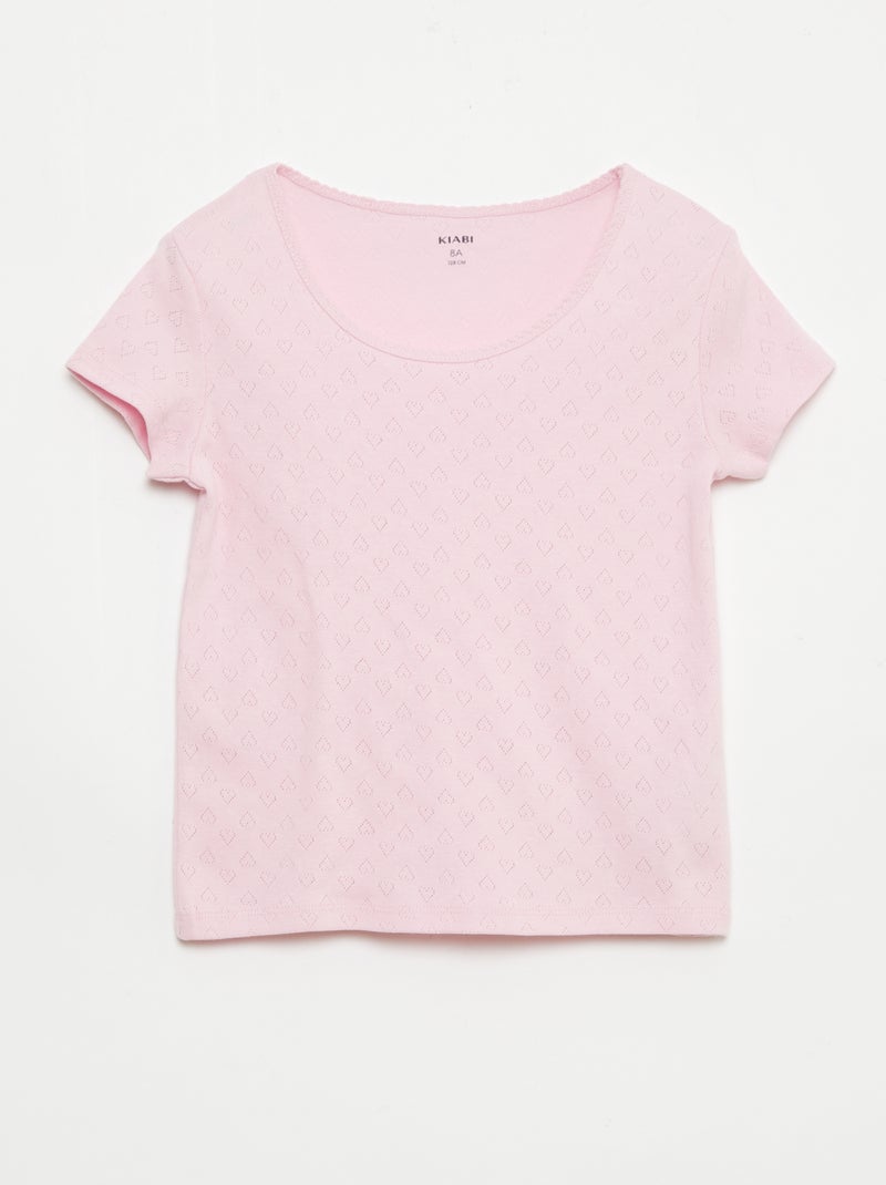 Conjunto de pijama de algodón Rosa - Kiabi