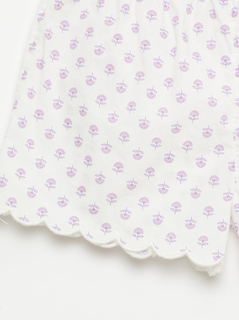 Conjunto de pijama de algodón Rosa - Kiabi