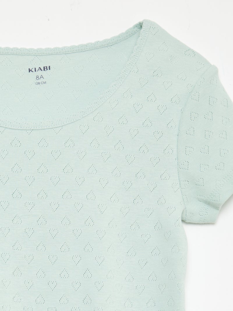 Conjunto de pijama de algodón Verde - Kiabi