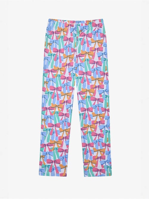 Conjunto de pijama de camisa y shorts con lazos de colores penti - Kiabi
